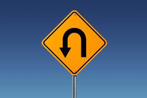 u-turn sign 