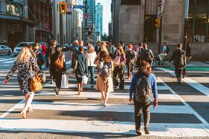 pedestrians at crosswalk during daytime