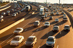 afternoon freeway traffic