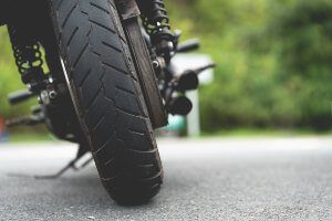backside of motorcycle on pavement