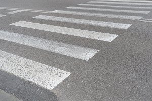 crosswalk painted on road