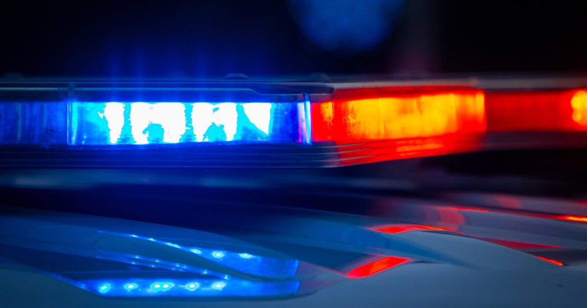 police car lights on top of cruiser