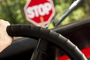 running a stop sign