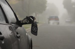 a car after a hit and run accident