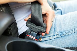 clicking in a seat belt buckle