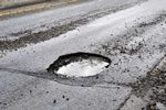 pothole in the road