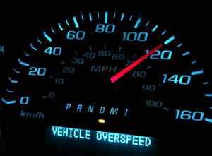 a vehicle speedometer