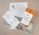 doctor's prescription pad and pills