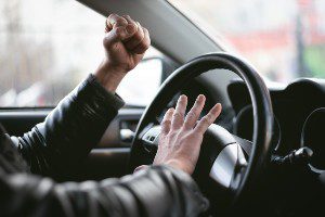 driver exhibiting road rage behaviour
