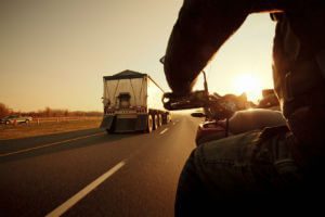 motorcycle crash with a tractor trailer