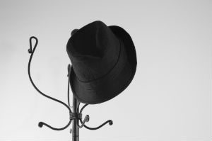 hat on rack