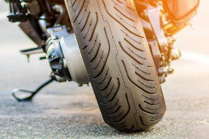 back of motorcycle on road