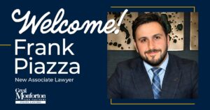 Welcome to Our New Associate Lawyer Frank Piazza!