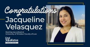 Staff Member Jacqueline Velasquez Begins Law School in September