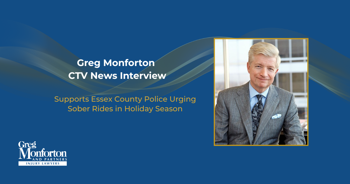 Greg Monforton Speaks to CTV News as Impaired Driving Charges Rise in Essex County