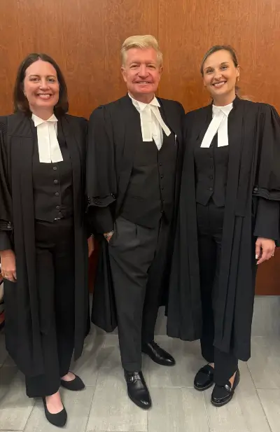 Monforton, Sweet, and Rosca at Justice Pratt swearing-in