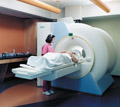 patient being loaded into a gadolinium machine