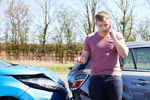 man on phone after accident