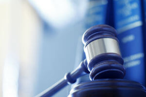 blue judge's gavel